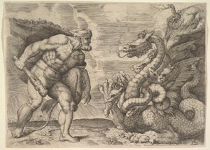 Herkules a Hydra z Lerny. od Marco Angolo del Moro