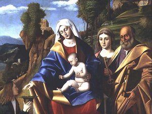 M.5 Panna a dítě se svatými, kolem 1510 od Marco Basaiti