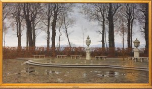 Turínské královské zahrady po březnových deštích