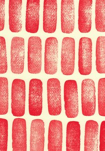 Stones_red, 2017 (gumová razítka) od Marco Campedelli