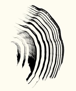 Vibration_01, 2023 (tuš na papíře) od Marco Campedelli