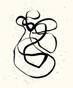 Vibration_03, 2023 (tuš na papíře)