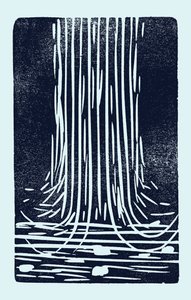 Vodopád, 2014 (linoleum na papíře)
