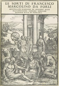 Le Sorti ... s názvem zahrada myšlenek, říjen 1540. Tvůrci: Neznámý, Marco Dente. od Marco Dente