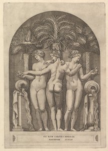 Zrcadlo římské velkoleposti: Tři grácie, ca. 1515-27. od Marco Dente
