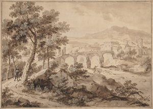 Krajina s mostem, 1700-1729. od Marco Ricci