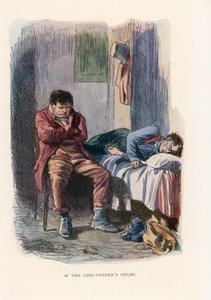 Ilustrace k filmu Náš společný přítel (barevná litografie)