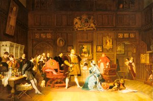 Henry VIII a Anne Boleyn Pozorováno královnou Catherine, 1870.