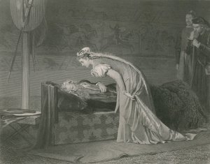 Lear a Cordelie, král Lear od Marcus Stone