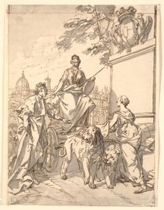 Alegorický list u příležitosti vjezdu vévody Františka III. do Florencie 1739 od Marcus Tuscher