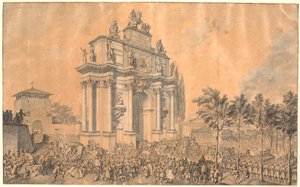 Triumfální oblouk pro Františka III. Lotrinského a Marii Terezii při jejich vjezdu do Florencie v roce 1739