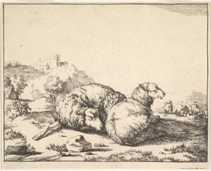 Ovce, ze sady 16 talířů, 1664. od Marcus de Bye