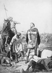 Zajetí císaře Romana Diogena Alpem Arslani v roce 1071 (litografie)
