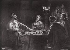 Zavedení měr a vah v Řecku (litografie) od Margaret (after) Dovaston