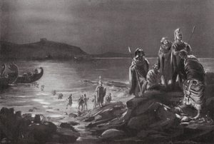 Návrat oligarchů na Samos (litografie) od Margaret (after) Dovaston