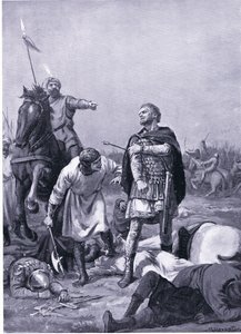 Zajetí císaře Romana Diogena Alpem Arslantim v roce 1071 n. l. (litografie) od Margaret Dovaston