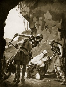 Konstantin II. zabit Dány, 881 n. l., ilustrace z knihy "Hutchinson
