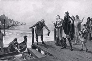 Edgar Mírumilovný při námořní prohlídce AD973 od Margaret Dovaston