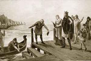 Edgar Mírumilovný drží námořní přehlídku, ilustrace z knihy "Hutchinson