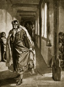 Janův vztek při podpisu Magny Charty, ilustrace z knihy "Hutchinson