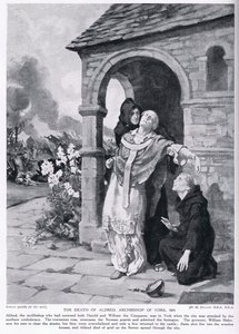 Smrt Aldreda, arcibiskupa z Yorku AD1069 od Margaret Dovaston