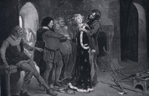 Krásná dívka z Kentu políbená povstalci AD1381 od Margaret Dovaston