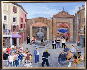 Vesnice v Provence (olej na plátně) od Margaret Loxton