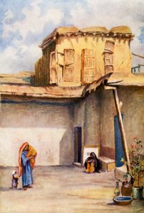 Ananiášův dům, Damašek (barevná litografie) od Margaret Thomas