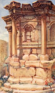 Venušin chrám, Baalbek (barevná litografie) od Margaret Thomas