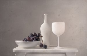 Minimalistické hrozny a víno od Margareth Perfoncio