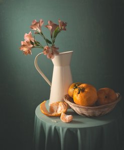 Mandarinky a růžové květy od Margareth Perfoncio