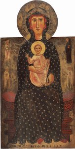 Madonna a dítě na trůnu se čtyřmi svatými od Margaritone d