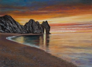 Durdle dveře. Dorset, 2020 (pastel)