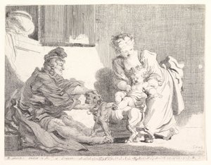 Dítě a buldok, 1778. od Marguerite Gerard