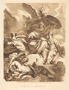 Franklinův génius od Marguerite Gérard after Jean Honoré Fragonard