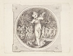 Amor s lukem a šípem od Marguerite Louise De Lorme du Ronseray