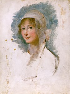 Portrét Giulie Beccaria Manzoni (1762 - 1841), matky Alessandra Manzoniho. Obraz Marie Coswayové (1760 - 1838). Bibl. z Brera, Milán.