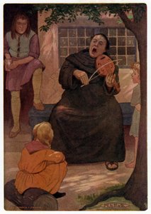Chaucerovy Canterbury Tales: The Friar (barevné lito)