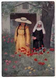 Chaucerovy Canterbury Tales: The Wife of Bath Walks in Spring (barevné lito)