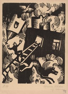 Hořící dům, 1918.