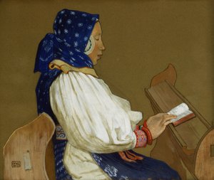 Slovenka na modlitbě, Vazcecz, Maďarsko, 1907