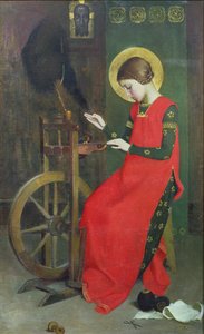sv. Alžběta Uherská předení vlny pro chudé, c. 1895