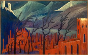 M. v. Werefkin, Red City / malba, 1909