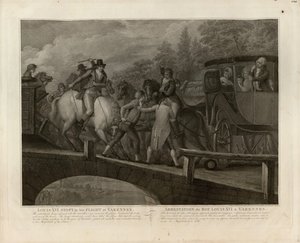 Zatčení Ludvíka XVI. a jeho rodiny ve Varennes, 22. června 1791, 1796. od Mariano Bovi