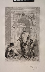 Marocká rodina od Mariano Fortuny y Marsal