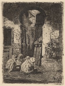 Tanger (sedící Arabové) od Marià Fortuny