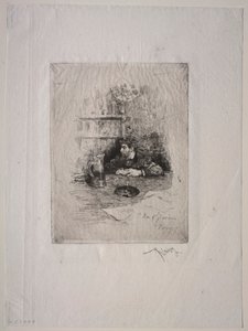 Portrét Zamacois. od Mariano José María Bernardo Fortuny y Carbó