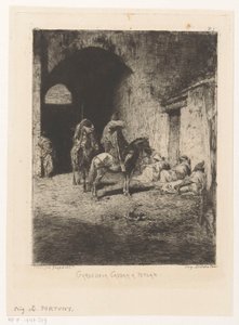 Bewakers van de kasba te Tetouan Casbaha Tetuan Guard (titul na předmětu) od Mariano José María Bernardo Fortuny y Carbó