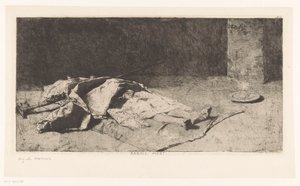 Mrtvé tělo Kabyle Kabyle mort (název na objektu) od Mariano José María Bernardo Fortuny y Carbó
