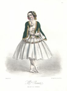 Italská baletka Carolina Rosati v baletu Adolpha Adama Le Corsaire v pařížské opeře